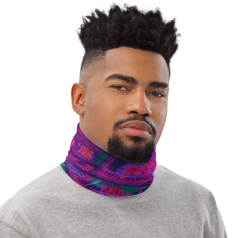 CRXWN | Drip or Dye Custom All About the Money Print 3-in-1 UNISEX Gaiter Pink Guap