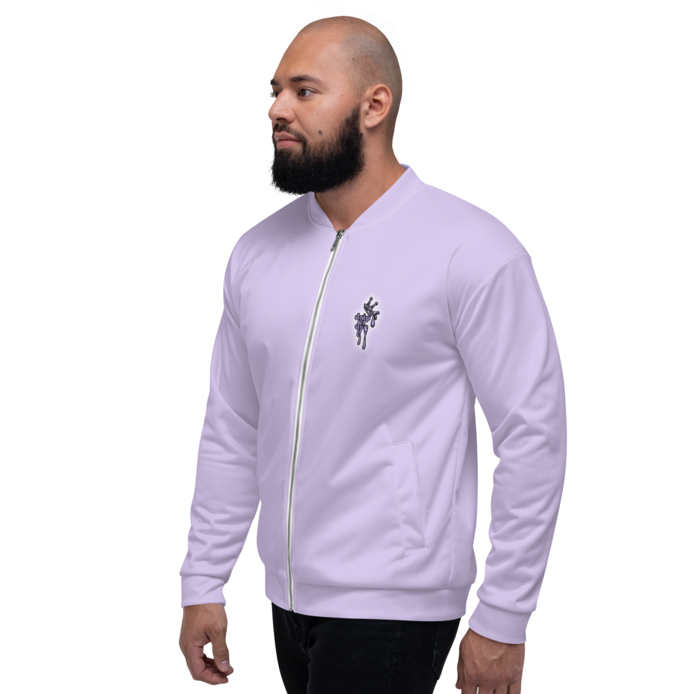 CRXWN | Drip or Dye Sunblocked Run Star Hike Pastel Purple Solid UNISEX Bomber Jacket