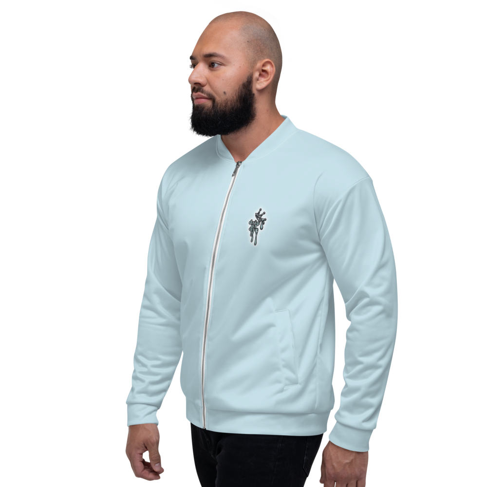 CRXWN | Drip or Dye Sunblocked Run Star Hike Sky Blue Solid UNISEX Bomber Jacket
