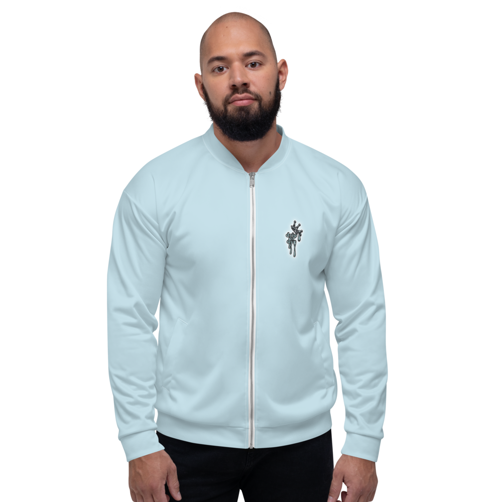 CRXWN | Drip or Dye Sunblocked Run Star Hike Sky Blue Solid UNISEX Bomber Jacket