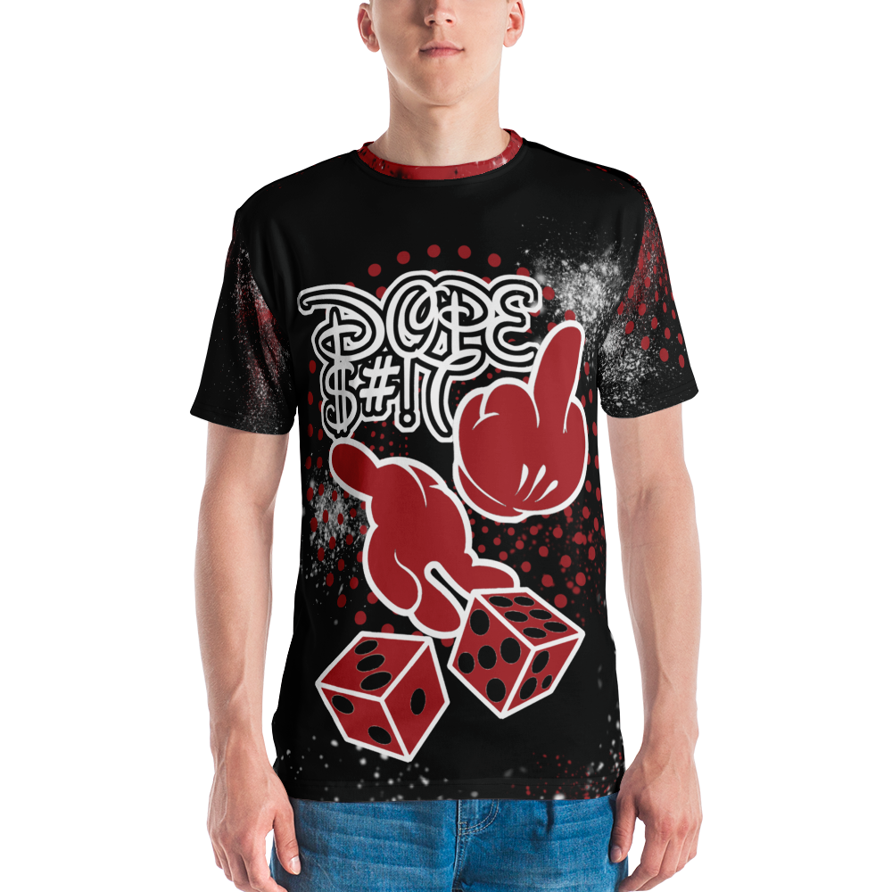 CRXWN | Dirty Money Dope Ish Dice Lyfe Crew Neck Jersey Tee