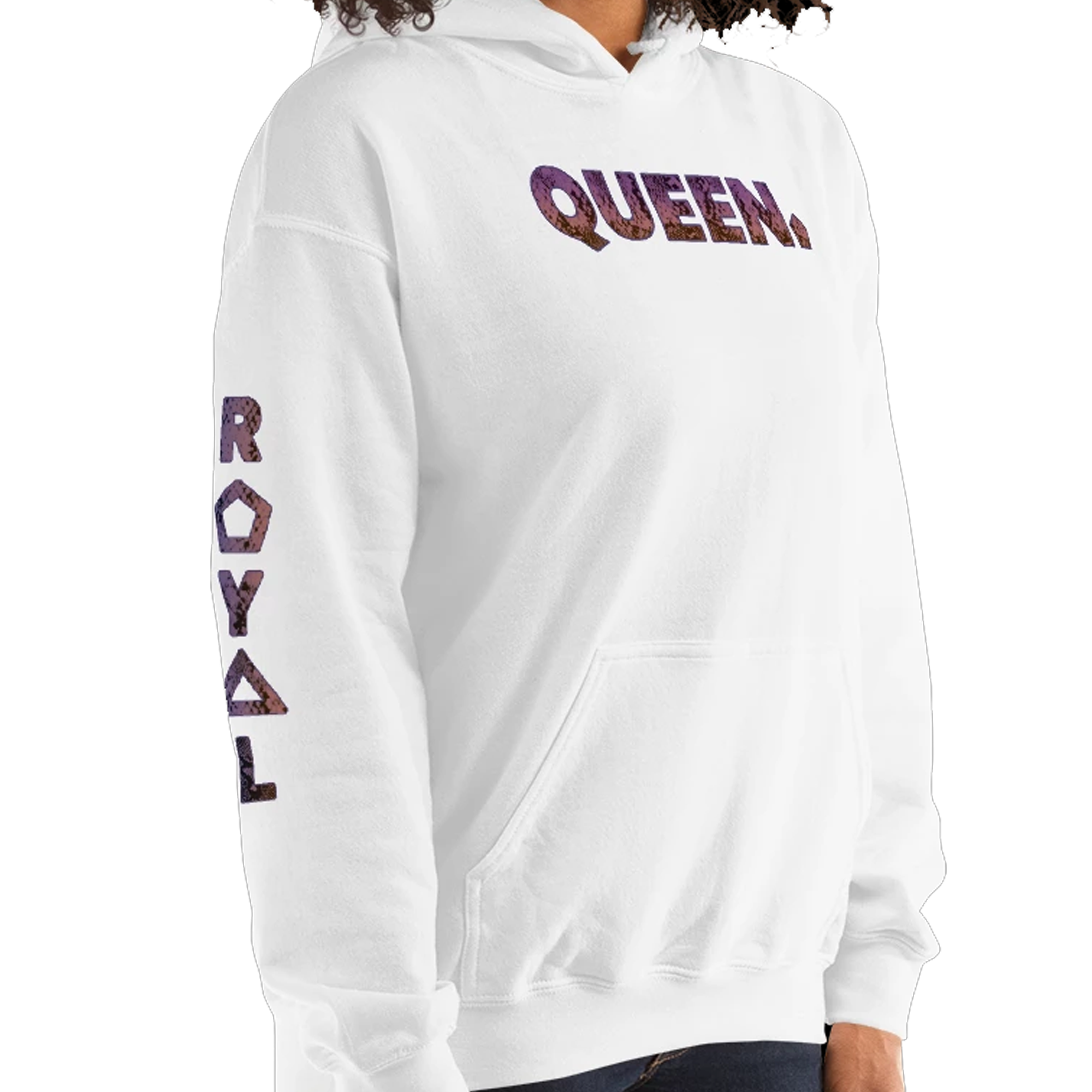 ROYAL. WEAR | HUMAN-IMAL QUEEN COBRA HOODIE PURPLE GRADIENT WH & SPORTS GREY VARIETY