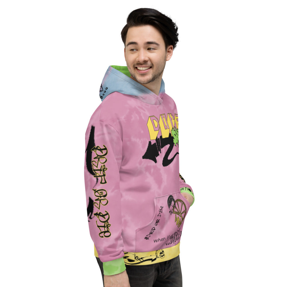 CRXWN | Drip or Dye Aerospace 720 Lyrical Lemon Dope Acid Wash UNISEX Hoodie 1