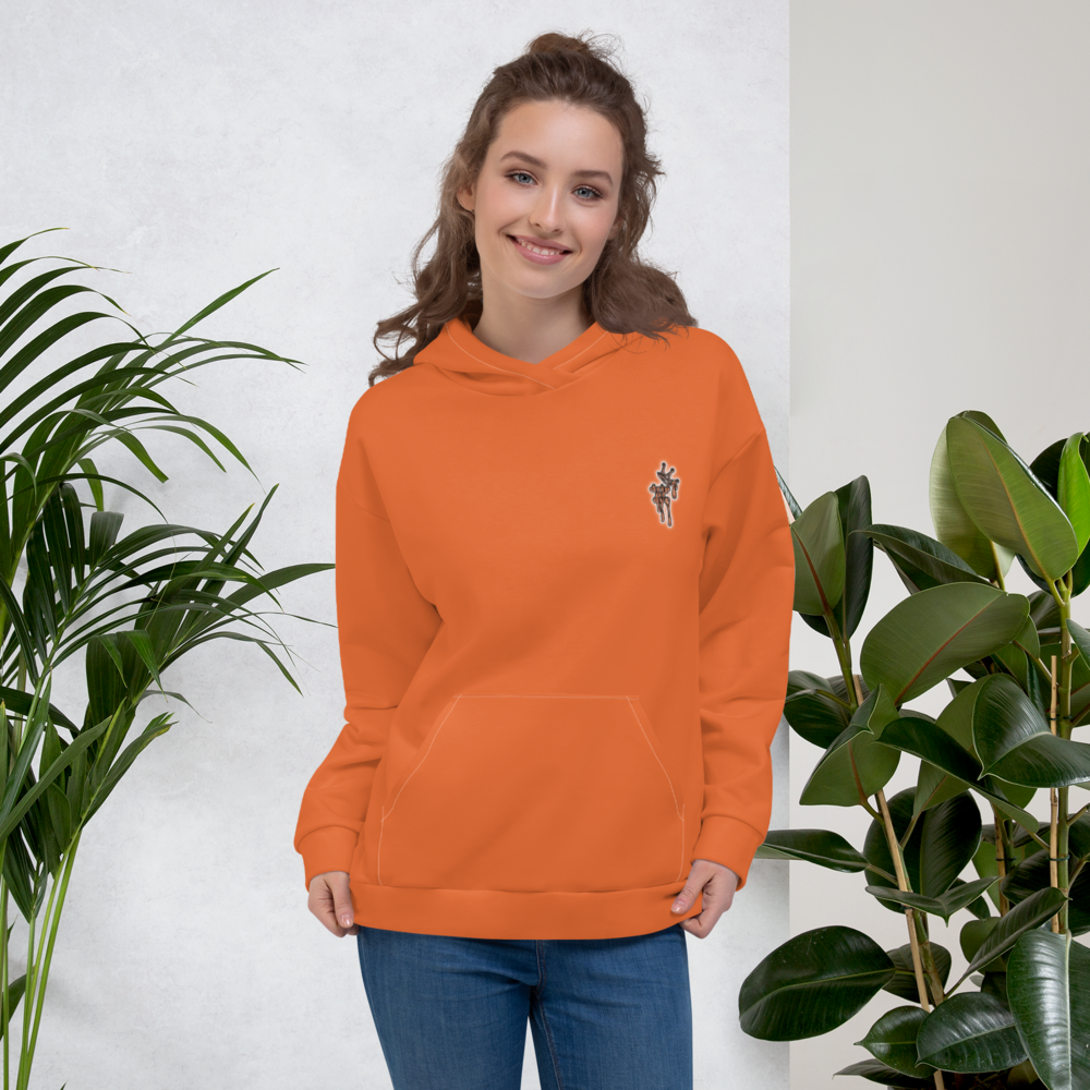 CRXWN | Drip or Dye Sunblocked Run Star Hike Orange Soda Solid UNISEX Hoodie
