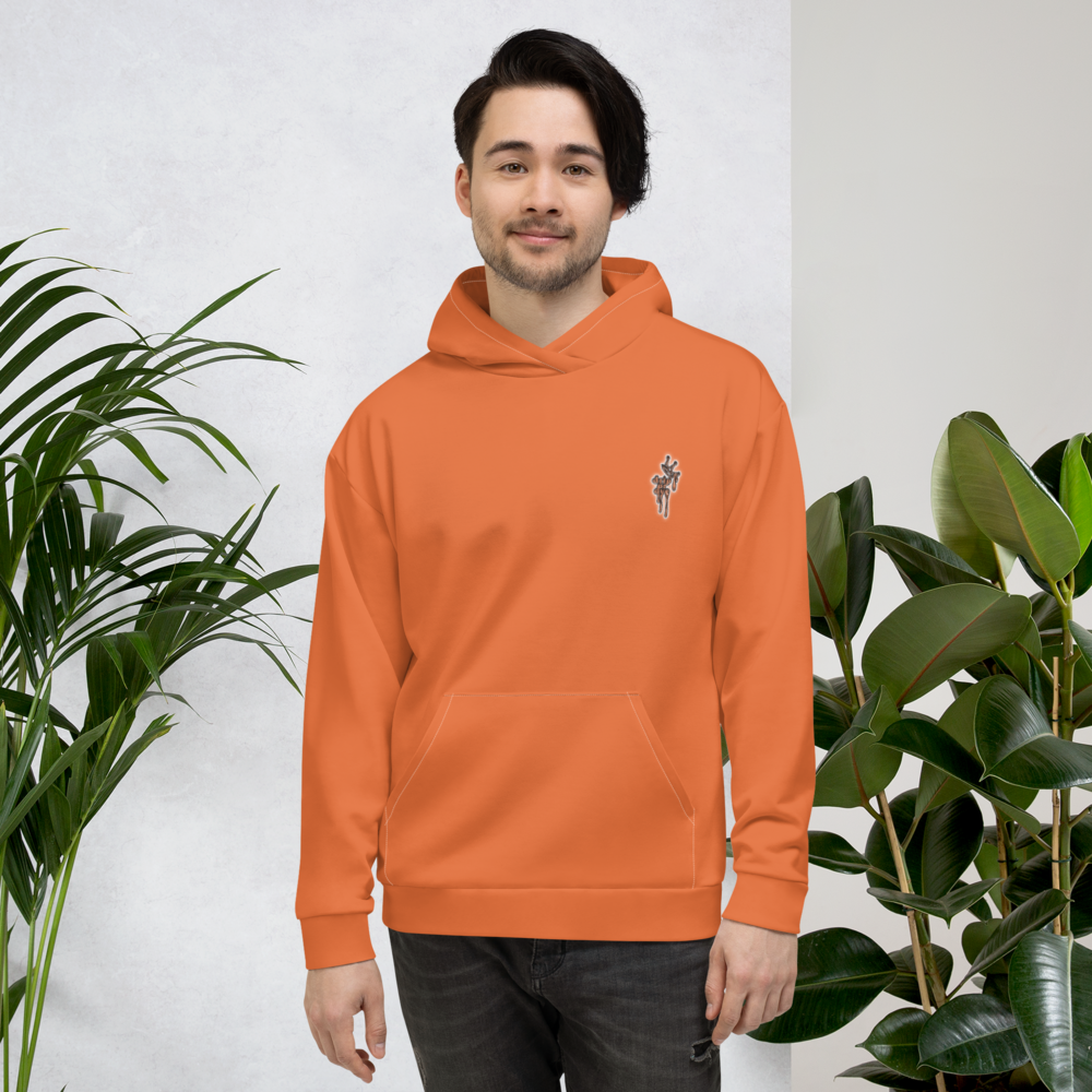 CRXWN | Drip or Dye Sunblocked Run Star Hike Orange Soda Solid UNISEX Hoodie