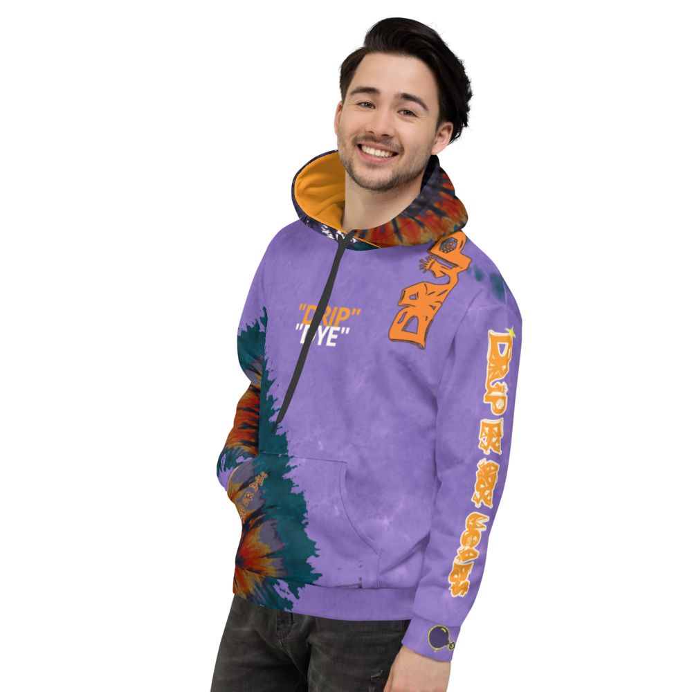 CRXWN | Drip or Dye Air Max 90 Recraft Hyper Grape Trippy Ice Dye UNISEX Hoodie 1