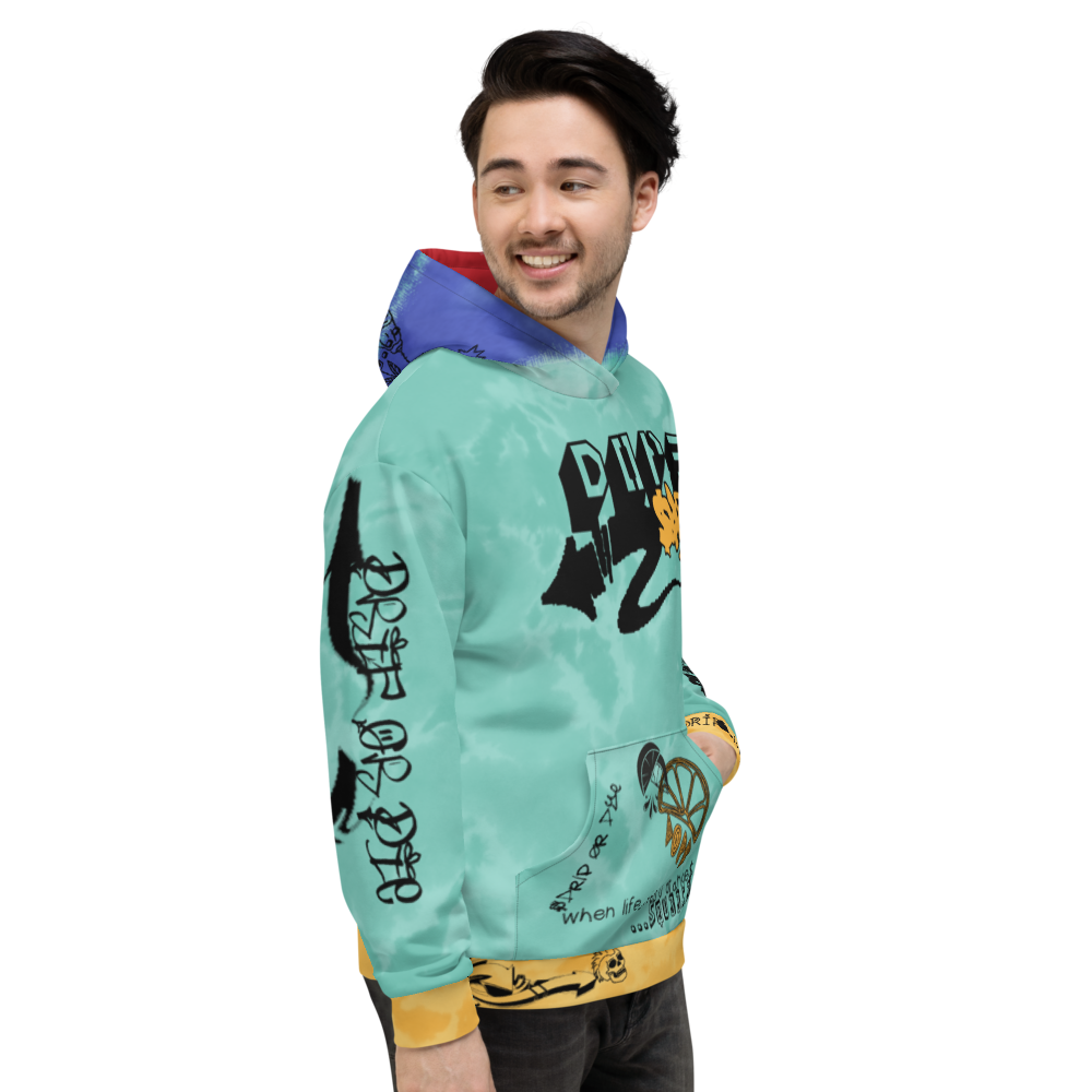 CRXWN | Drip or Dye Max 270 React Bauhaus Acid Wash UNISEX Hoodie