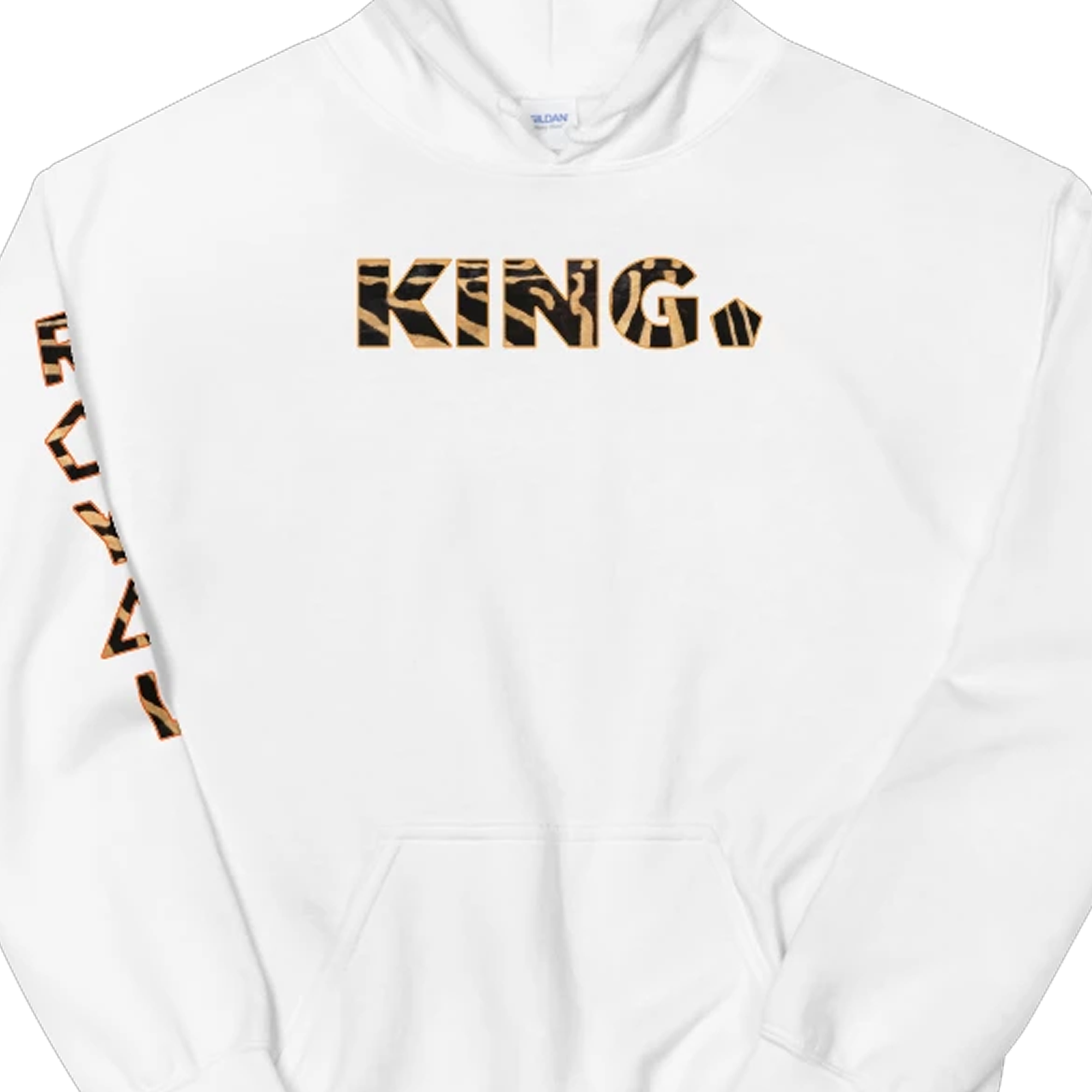 ROYAL. WEAR | HUMAN-IMAL KING STATEMENT HOODIE BROWN ZEBRA BASICS VARIETIES