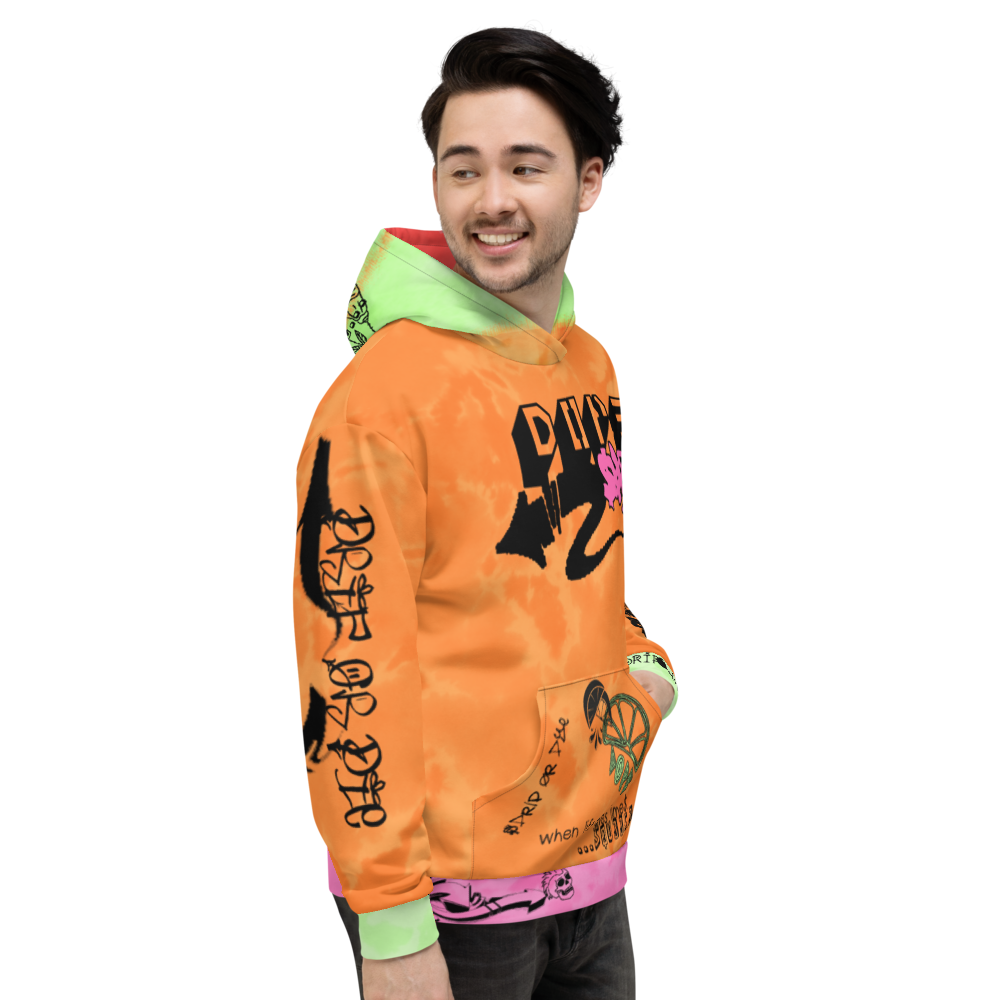 CRXWN | Drip or Dye Max 90 PRM Platinum Dope Acid Wash UNISEX Hoodie