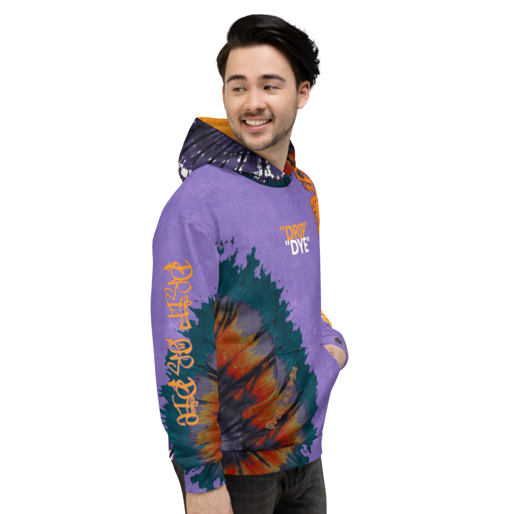 CRXWN | Drip or Dye Air Max 90 Recraft Hyper Grape Trippy Ice Dye UNISEX Hoodie 1