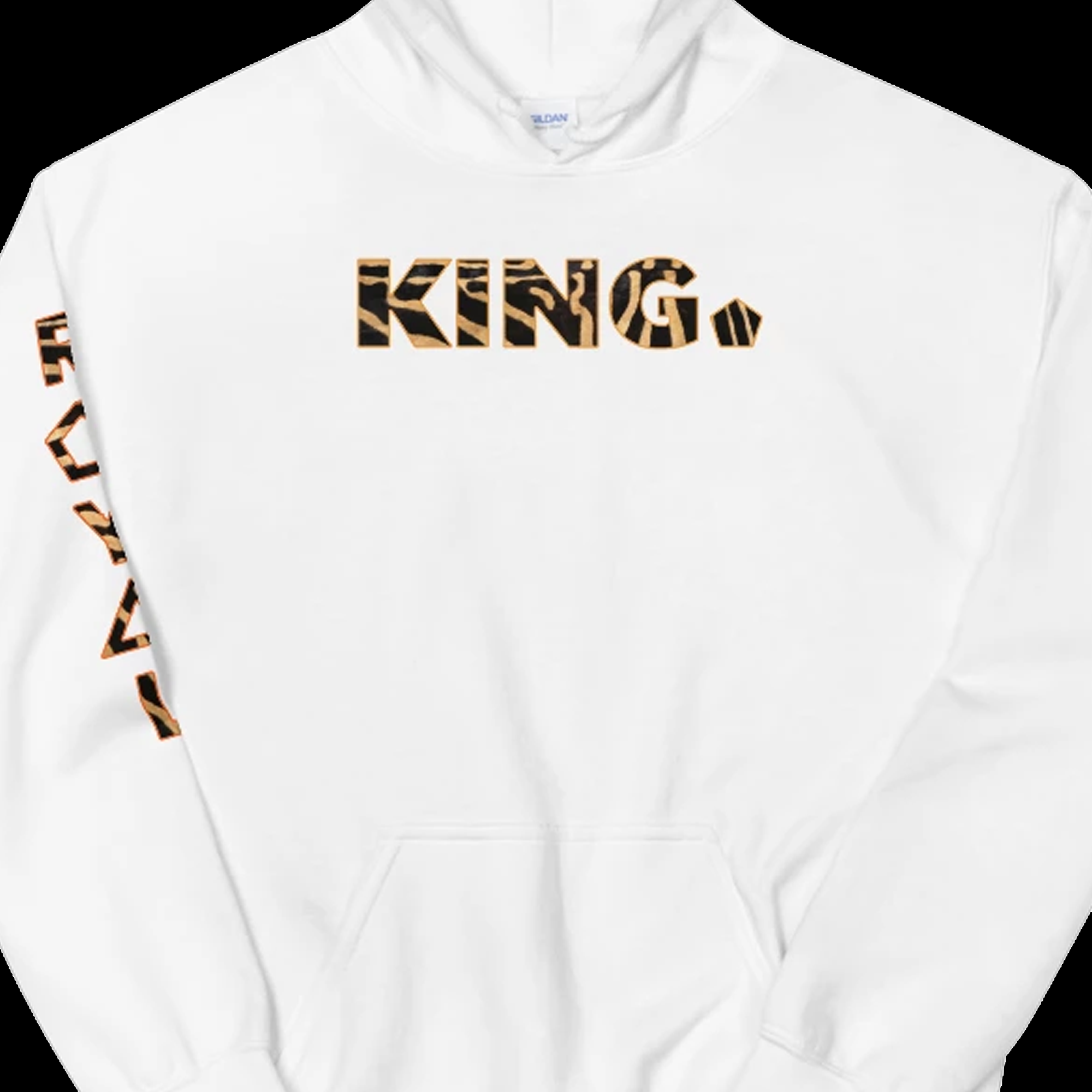 ROYAL. WEAR | HUMAN-IMAL KING STATEMENT HOODIE BROWN ZEBRA BASICS VARIETIES