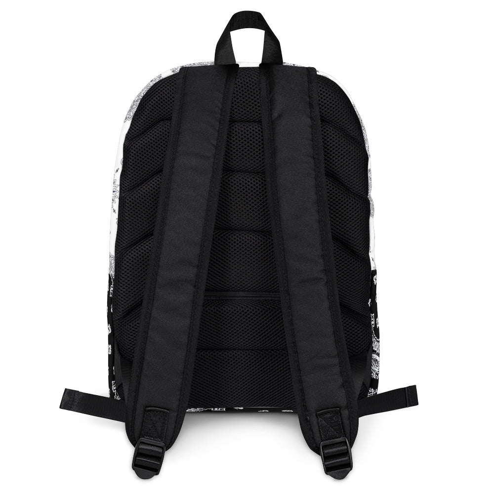 ROYAL ICONIC | Bandana Patchwork BACKPACK Digital Frontier HueMan Gang Bad Azz Acid Wash Black Flag Mix