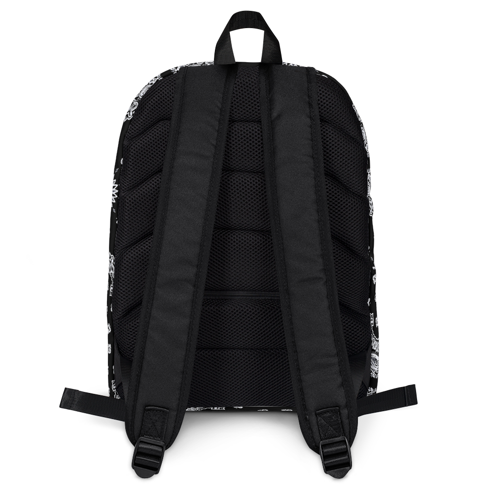 ROYAL ICONIC | Bandana Patchwork BACKPACK Digital Frontier HueMan Gang We Solid all Black Bandana Everythang