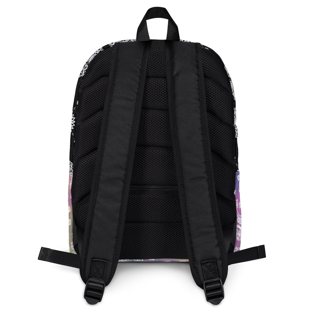 ROYAL ICONIC | Bandana Flag Tie Dye Aquarius Pour Color Block BACKPACK HueMan Gang Acid Wash Ice Dye Pastel Cray On Color Cloud