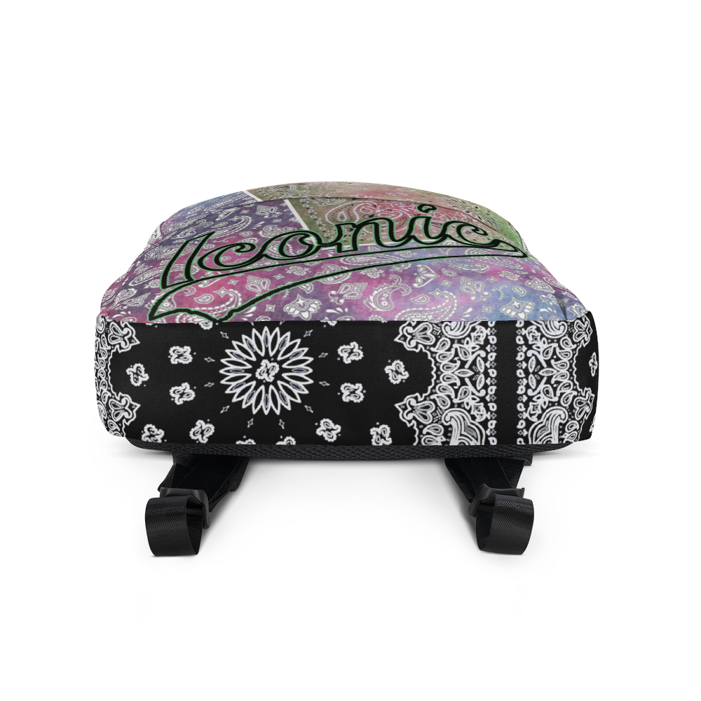 ROYAL ICONIC | Bandana Patchwork BACKPACK Digital Frontier HueMan Gang Tie Dye Mix Pink Blue 2 Color Cloud