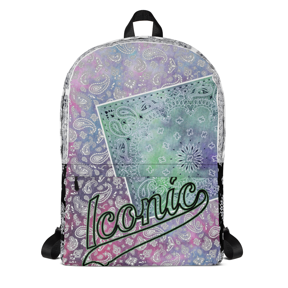 ROYAL ICONIC | Bandana Patchwork BACKPACK Digital Frontier HueMan Gang Tie Dye Mix Pink Blue 1 Color Cloud
