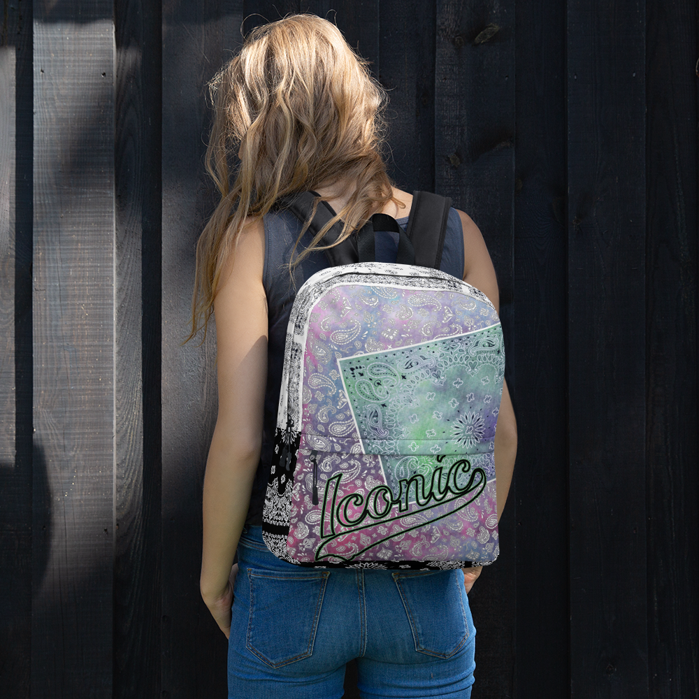 ROYAL ICONIC | Bandana Patchwork BACKPACK Digital Frontier HueMan Gang Tie Dye Mix Pink Blue 1 Color Cloud