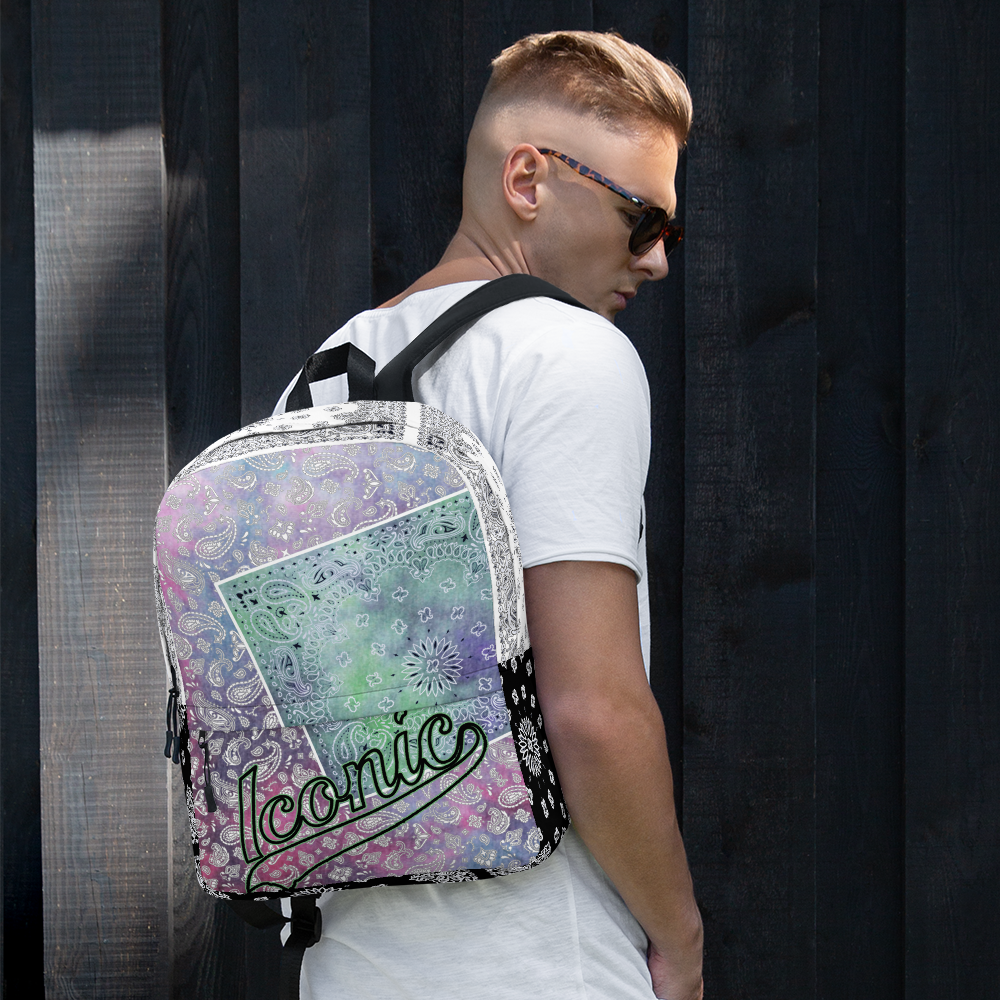 ROYAL ICONIC | Bandana Patchwork BACKPACK Digital Frontier HueMan Gang Tie Dye Mix Pink Blue 1 Color Cloud