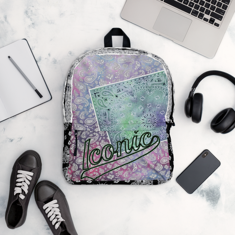 ROYAL ICONIC | Bandana Patchwork BACKPACK Digital Frontier HueMan Gang Tie Dye Mix Pink Blue 1 Color Cloud