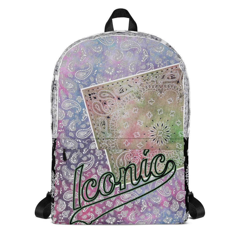 ROYAL ICONIC | Bandana Patchwork BACKPACK Digital Frontier HueMan Gang Tie Dye Mix Pink Blue 2 Color Cloud