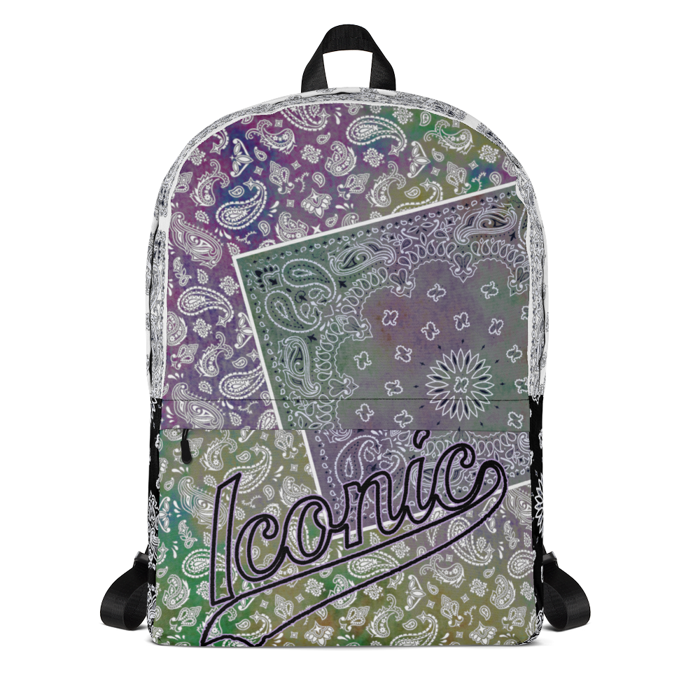 ROYAL ICONIC | Bandana Patchwork BACKPACK Digital Frontier HueMan Gang Tie Dye Aethereal Purple Haze