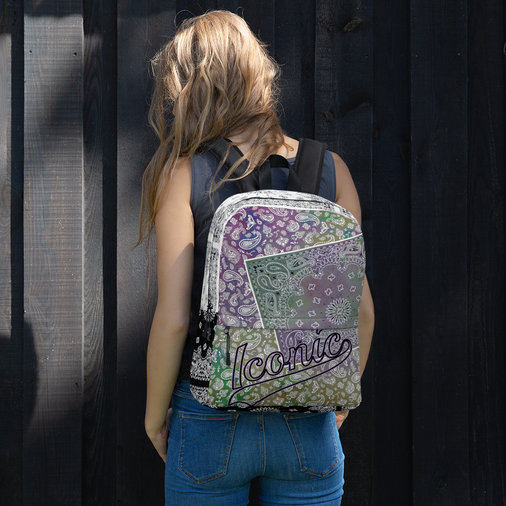 ROYAL ICONIC | Bandana Patchwork BACKPACK Digital Frontier HueMan Gang Tie Dye Aethereal Purple Haze
