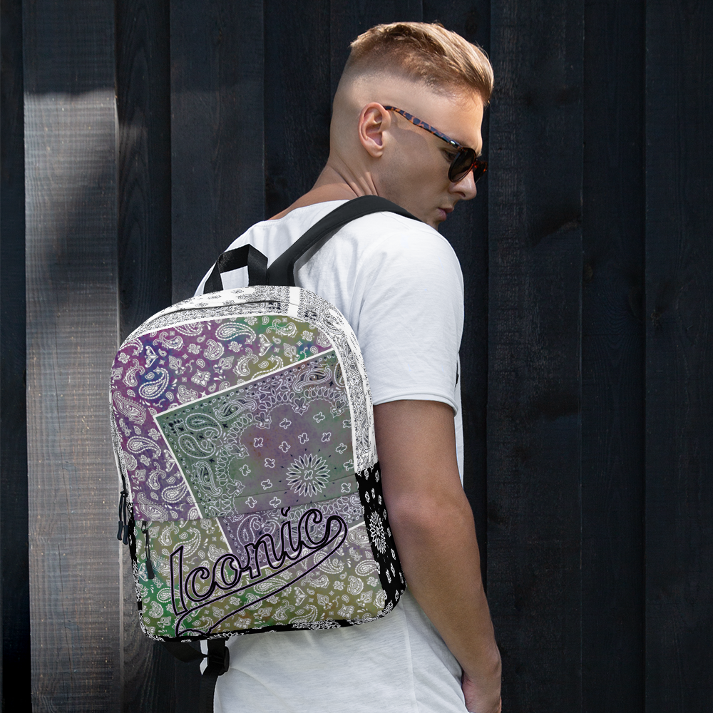 ROYAL ICONIC | Bandana Patchwork BACKPACK Digital Frontier HueMan Gang Tie Dye Aethereal Purple Haze