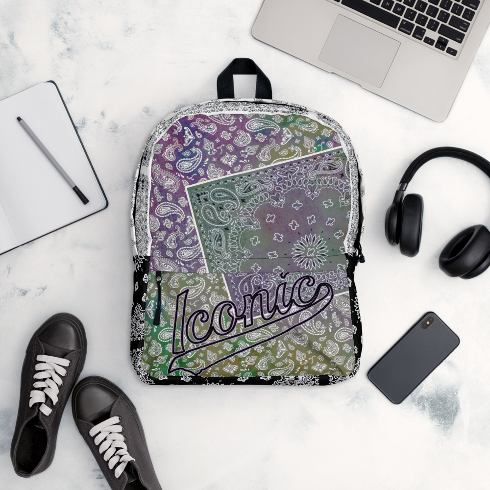 ROYAL ICONIC | Bandana Patchwork BACKPACK Digital Frontier HueMan Gang Tie Dye Aethereal Purple Haze
