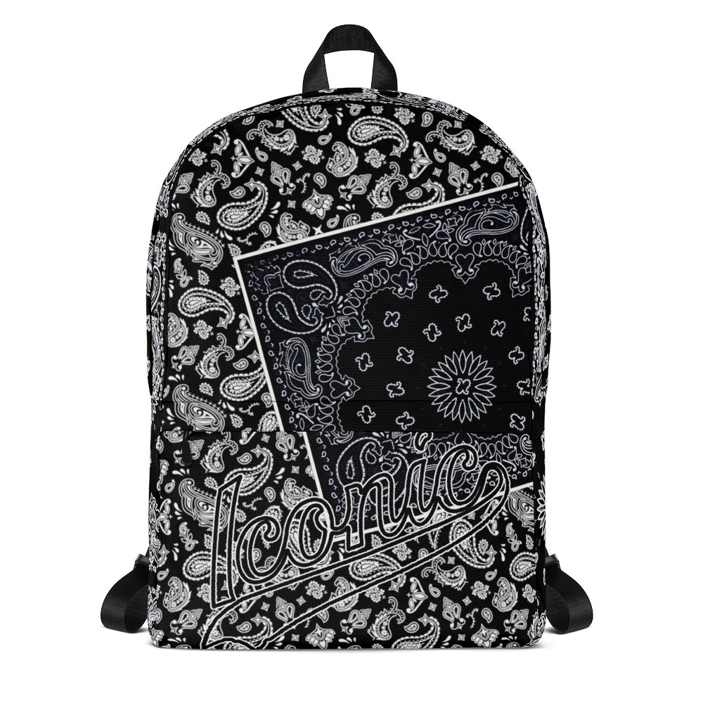 ROYAL ICONIC | Bandana Patchwork BACKPACK Digital Frontier HueMan Gang We Solid all Black Bandana Everythang