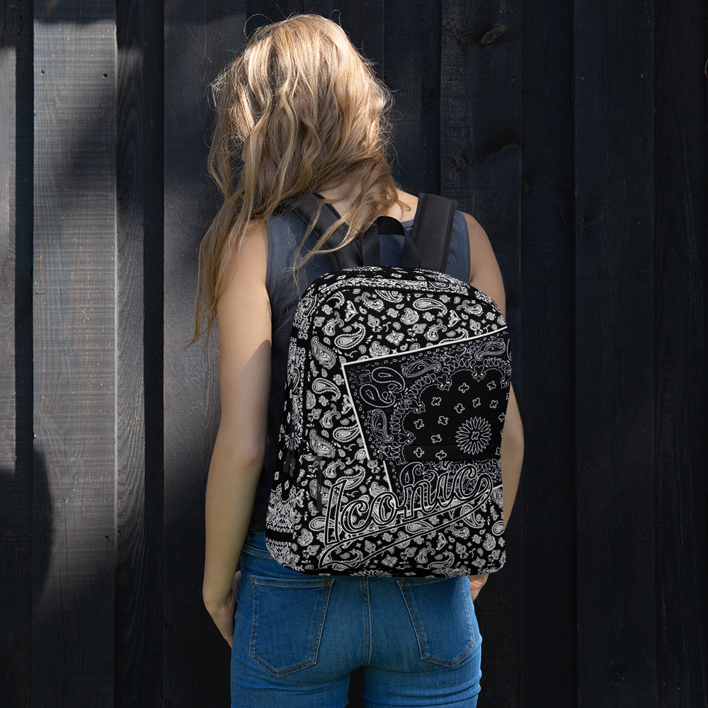 ROYAL ICONIC | Bandana Patchwork BACKPACK Digital Frontier HueMan Gang We Solid all Black Bandana Everythang