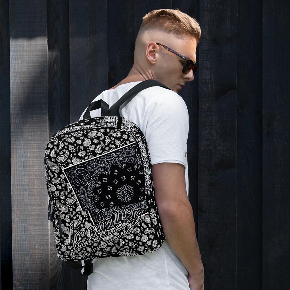 ROYAL ICONIC | Bandana Patchwork BACKPACK Digital Frontier HueMan Gang We Solid all Black Bandana Everythang