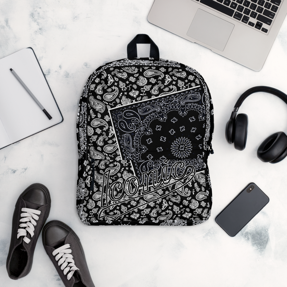 ROYAL ICONIC | Bandana Patchwork BACKPACK Digital Frontier HueMan Gang We Solid all Black Bandana Everythang