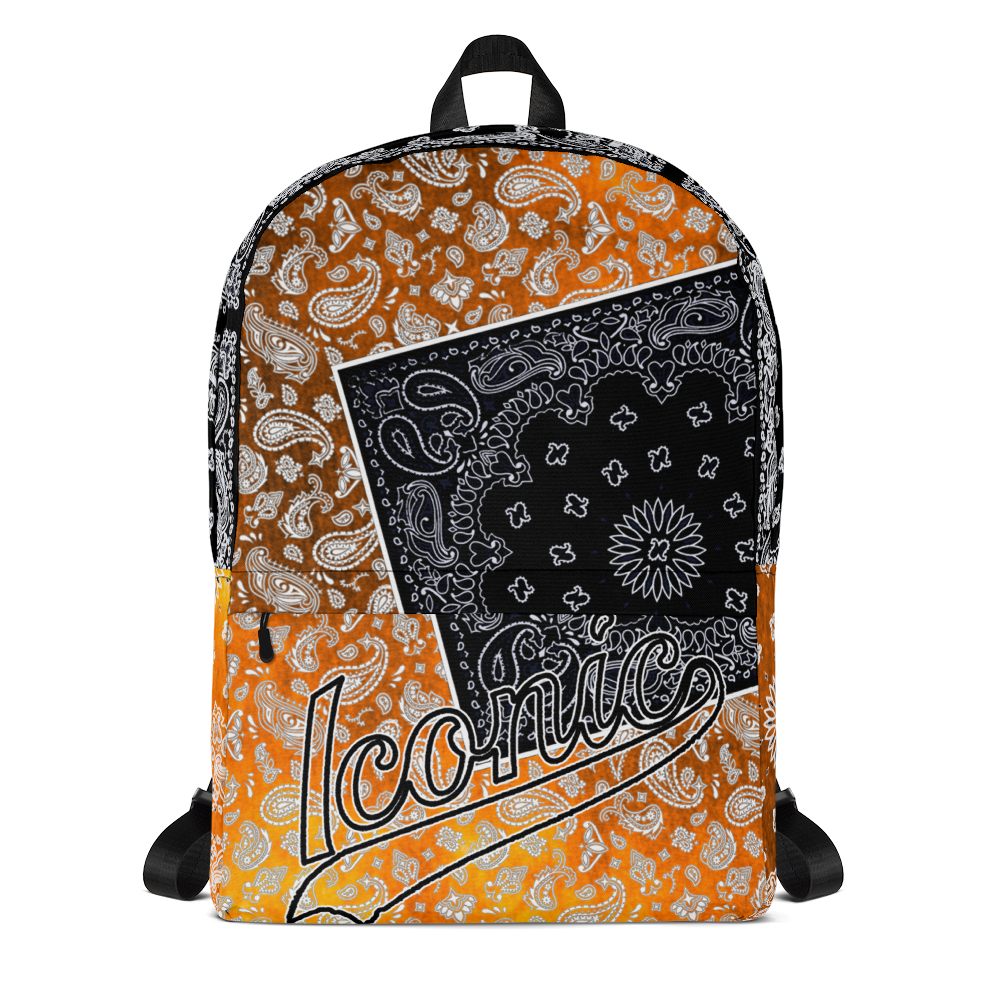 ROYAL ICONIC | Bandana Flag Tie Dye Aether Pour Color Block BACKPACK HueMan Gang Acid Wash Ice Dye Sienna Orange Sunset