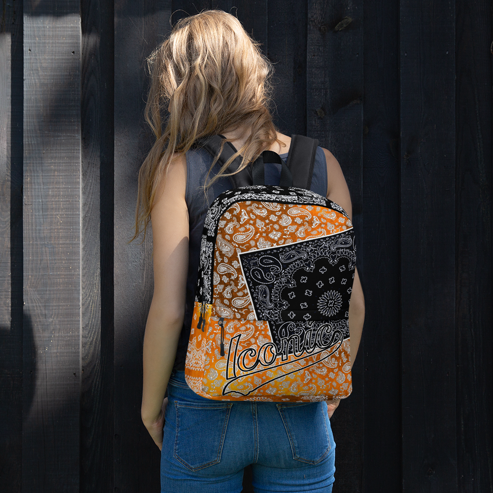 ROYAL ICONIC | Bandana Flag Tie Dye Aether Pour Color Block BACKPACK HueMan Gang Acid Wash Ice Dye Sienna Orange Sunset