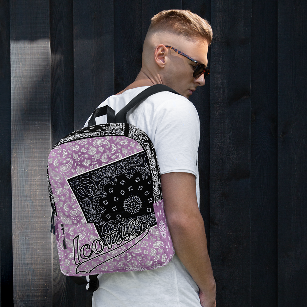 ROYAL ICONIC | Bandana Flag Tie Dye Aether Pour Color Block BACKPACK HueMan Gang Acid Wash Ice Dye Purple Crush