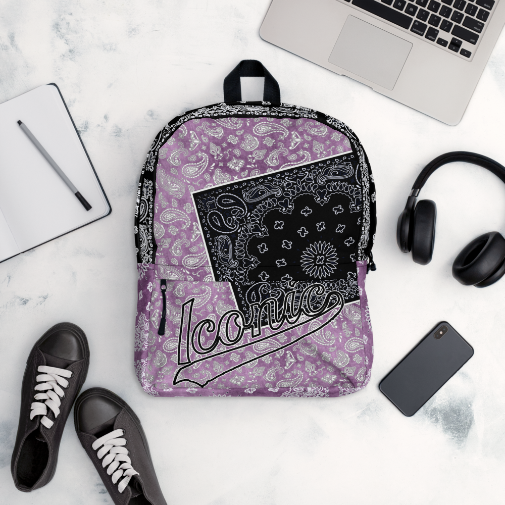 ROYAL ICONIC | Bandana Flag Tie Dye Aether Pour Color Block BACKPACK HueMan Gang Acid Wash Ice Dye Purple Crush