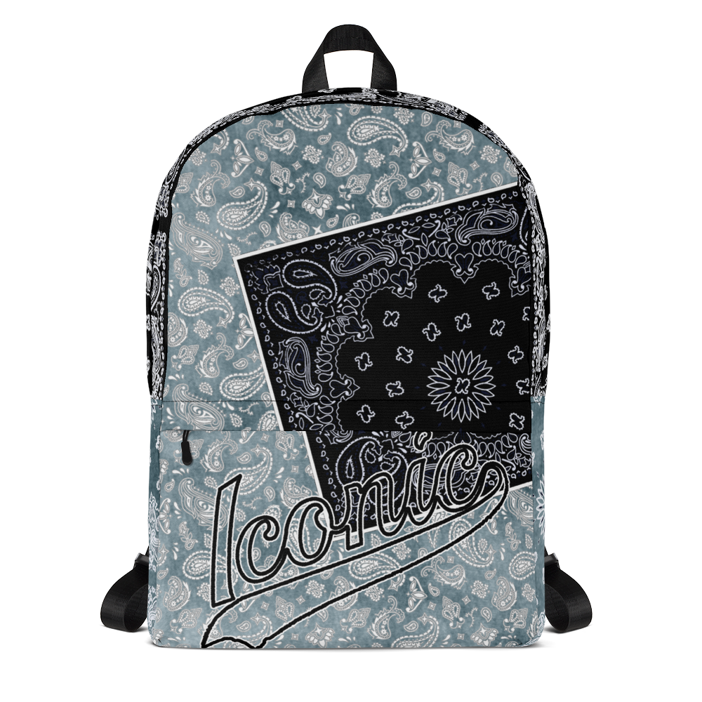 ROYAL ICONIC | Bandana Flag Tie Dye Aether Pour Color Block BACKPACK HueMan Gang Acid Wash Ice Dye Bad Azz Blue Jean Denim