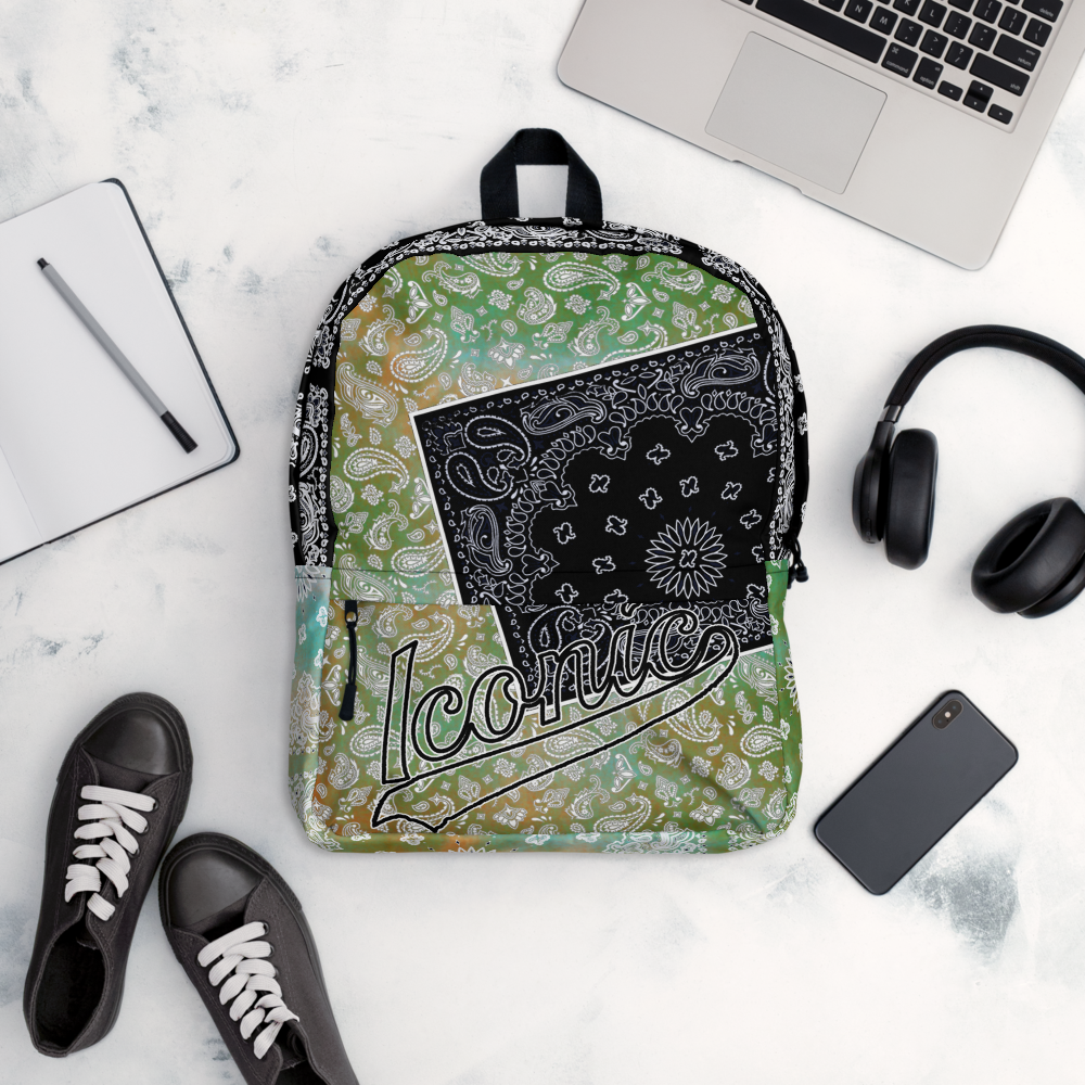 ROYAL ICONIC | Bandana Flag Tie Dye Aether Pour Color Block BACKPACK HueMan Gang Acid Wash Ice Dye Autumn Fields & Forests 2 Variations