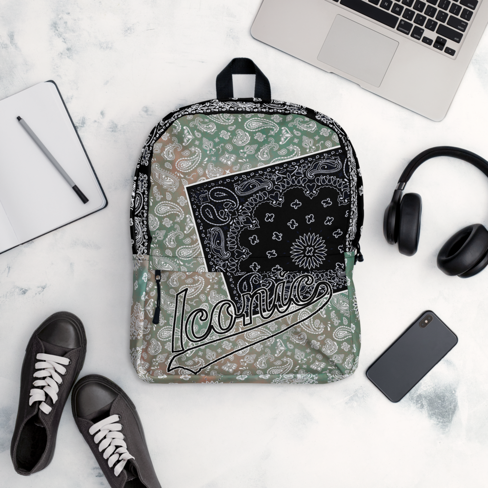 ROYAL ICONIC | Bandana Flag Tie Dye Aquarius Pour Color Block BACKPACK HueMan Gang Acid Wash Ice Dye Seafoam Haze Color Cloud