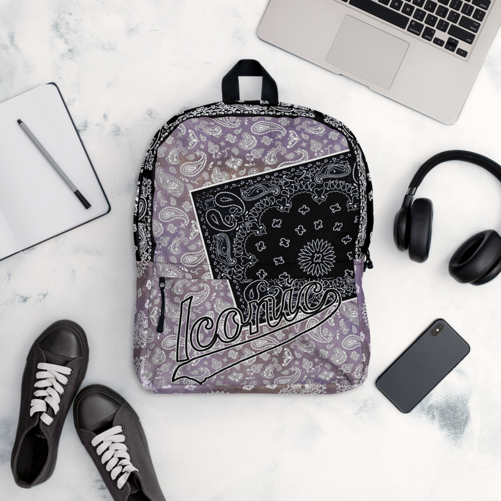 ROYAL ICONIC | Bandana Flag Tie Dye Aquarius Pour Color Block BACKPACK HueMan Gang Acid Wash Ice Dye Pastel Purple Dust Color Cloud