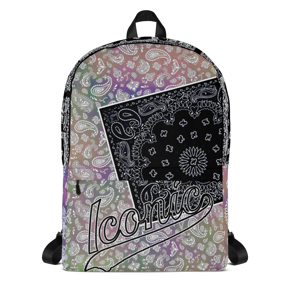 ROYAL ICONIC | Bandana Flag Tie Dye Aquarius Pour Color Block BACKPACK HueMan Gang Acid Wash Ice Dye Pastel Cray On Color Cloud