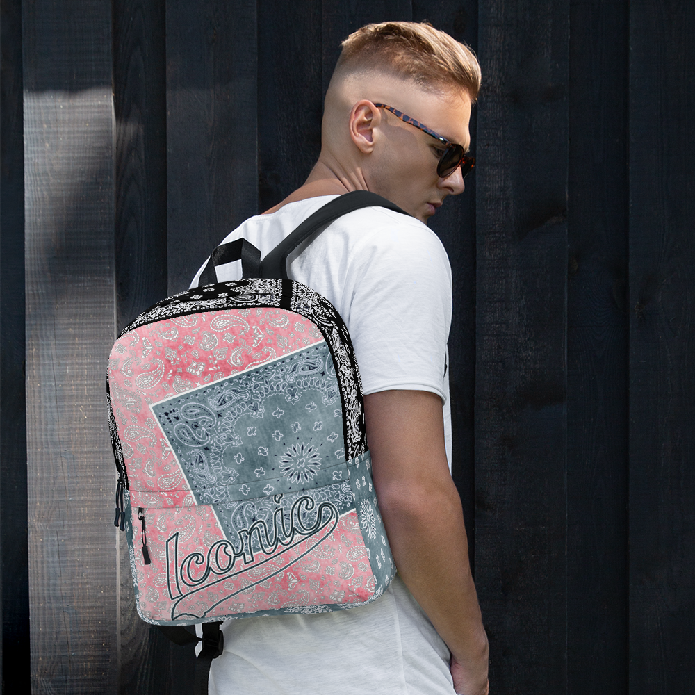 ROYAL ICONIC | Bandana Flag Tie Dye Aether Pour Color Block BACKPACK HueMan Gang Acid Wash Ice Dye Pink Blue Denim 2 Variations