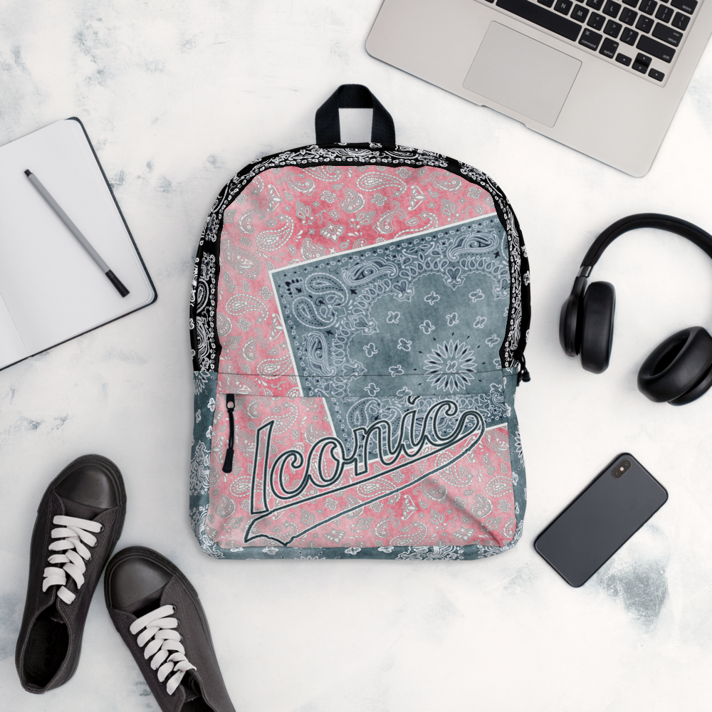 ROYAL ICONIC | Bandana Flag Tie Dye Aether Pour Color Block BACKPACK HueMan Gang Acid Wash Ice Dye Pink Blue Denim 2 Variations