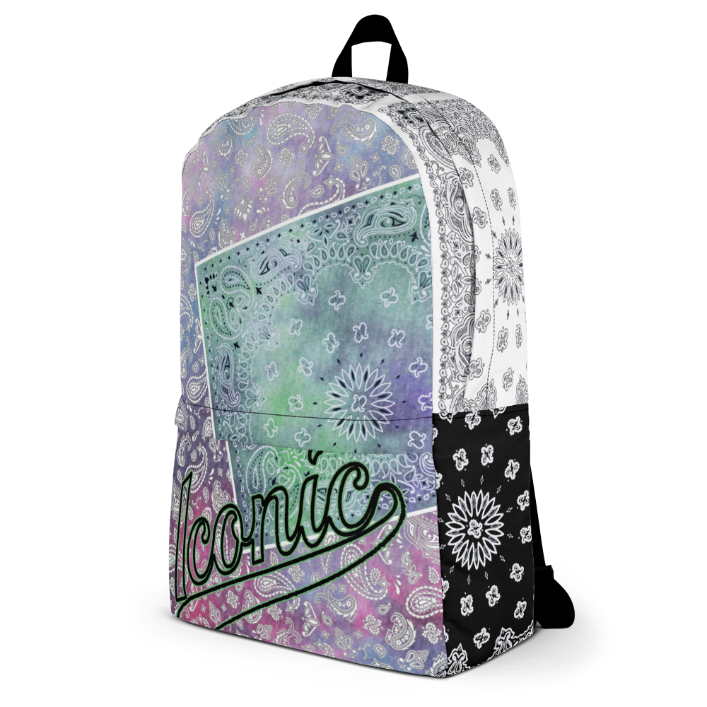 ROYAL ICONIC | Bandana Patchwork BACKPACK Digital Frontier HueMan Gang Tie Dye Mix Pink Blue 1 Color Cloud