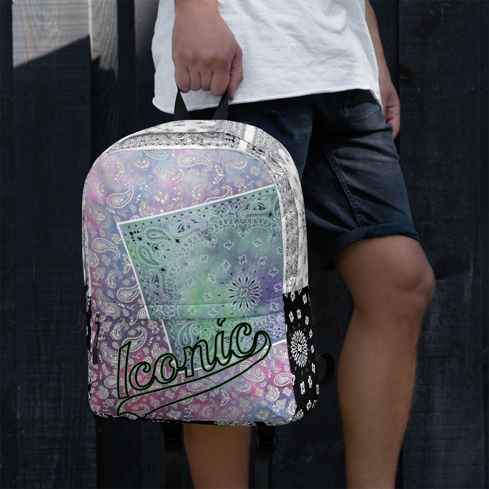 ROYAL ICONIC | Bandana Patchwork BACKPACK Digital Frontier HueMan Gang Tie Dye Mix Pink Blue 1 Color Cloud