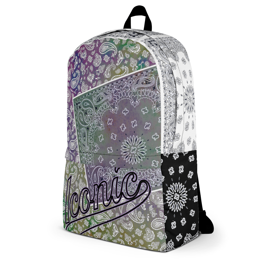 ROYAL ICONIC | Bandana Patchwork BACKPACK Digital Frontier HueMan Gang Tie Dye Aethereal Purple Haze
