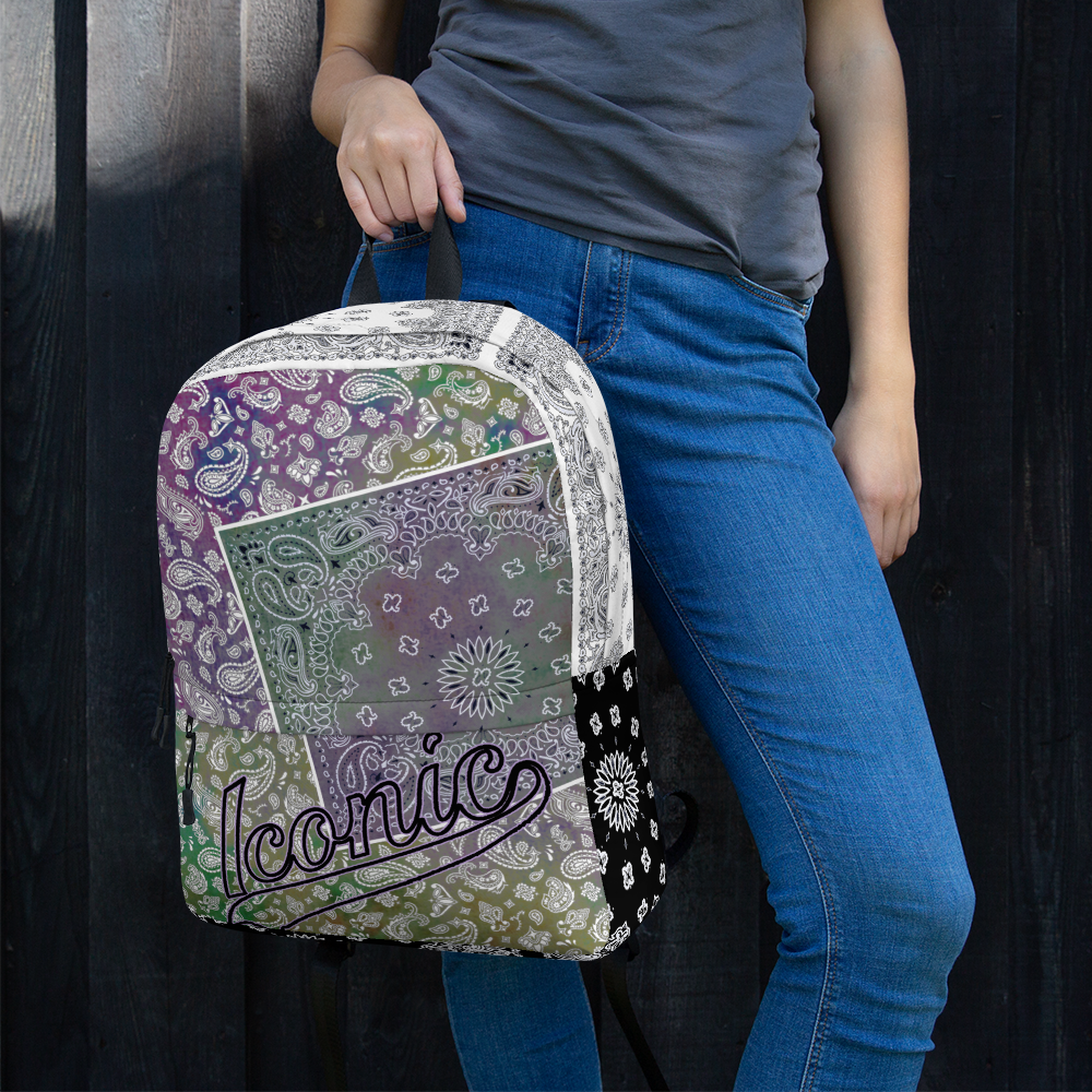 ROYAL ICONIC | Bandana Patchwork BACKPACK Digital Frontier HueMan Gang Tie Dye Aethereal Purple Haze