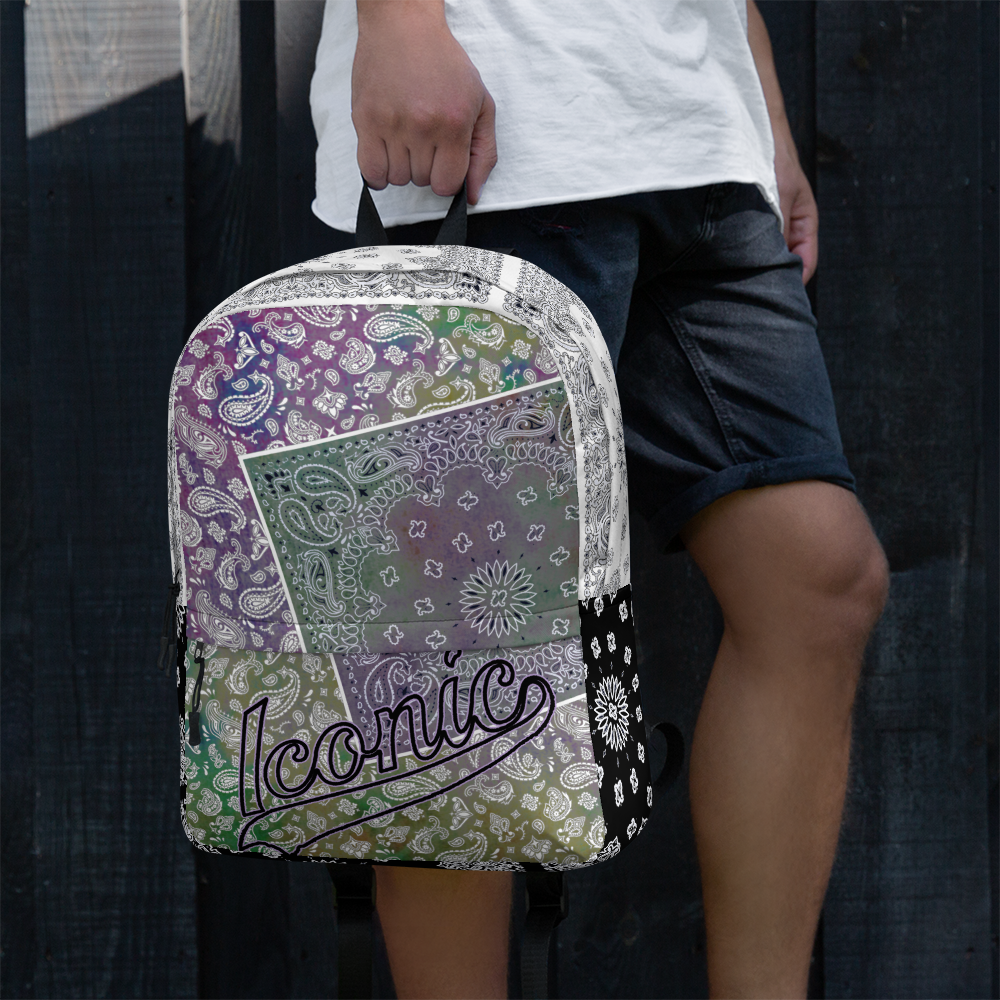ROYAL ICONIC | Bandana Patchwork BACKPACK Digital Frontier HueMan Gang Tie Dye Aethereal Purple Haze