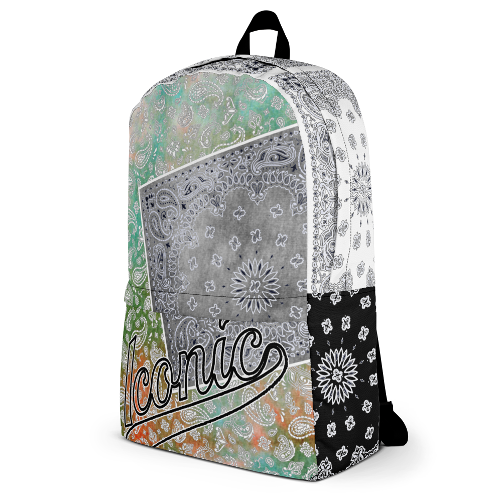 ROYAL ICONIC | Bandana Patchwork BACKPACK Digital Frontier HueMan Gang Tie Dye Classic Urban Hippie