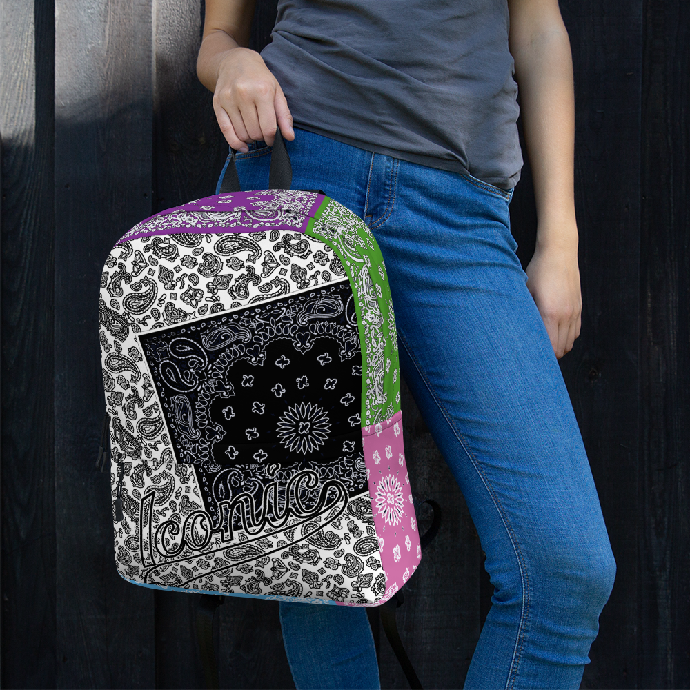 ROYAL ICONIC | Bandana Patchwork BACKPACK Digital Frontier HueMan Gang Cobain Collective Carousel 3 Color Variations